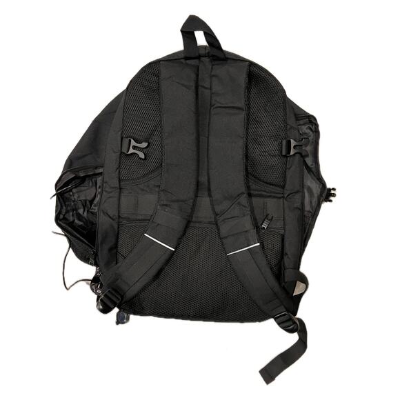 Black No Label 3 Section Laptop Backpack - Picture 2 of 6